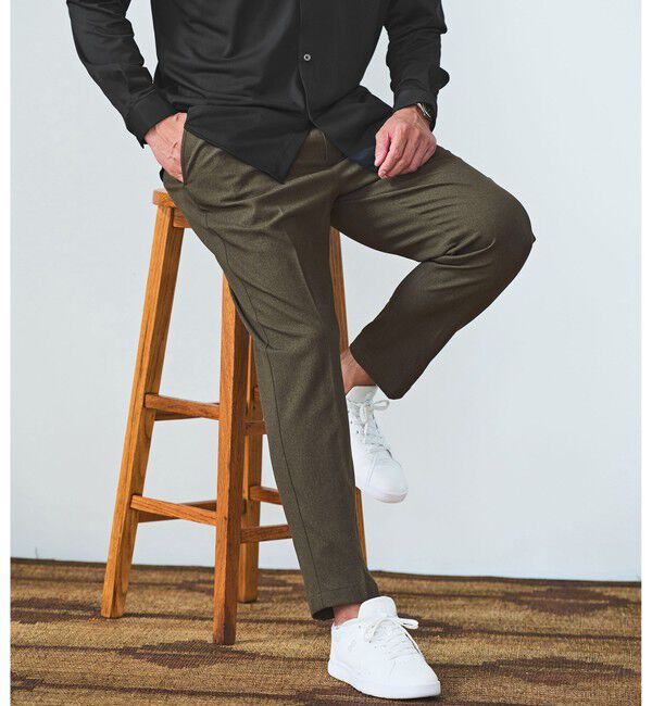 UNITED ARROWS green label relaxing「【WEB限定】JUST fit ウールライク 1プリーツ イージースラックス パンツ -ストレッチ-」|チノ|OLIVE