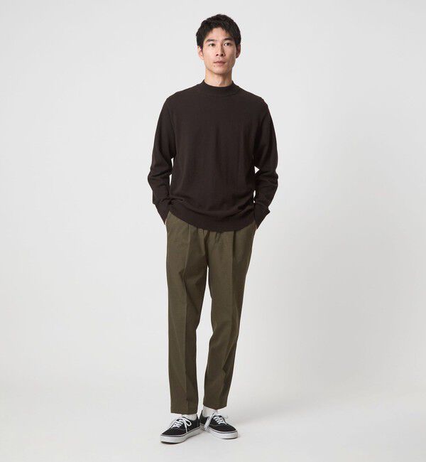 UNITED ARROWS green label relaxing「【WEB限定】JUST fit ウールライク 1プリーツ イージースラックス パンツ -ストレッチ-」|チノ|