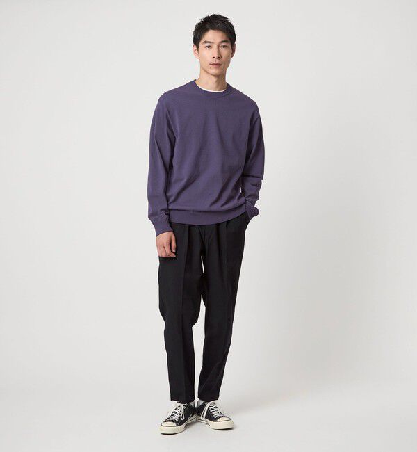 UNITED ARROWS green label relaxing「【WEB限定】JUST fit ウールライク 1プリーツ イージースラックス パンツ -ストレッチ-」|チノ|