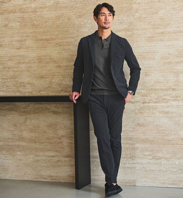 UNITED ARROWS green label relaxing「【WEB限定】JUST fit コーデュロイ ナロー セットアップ -ストレッチ-」|テーラードジャケット|DK.GRAY