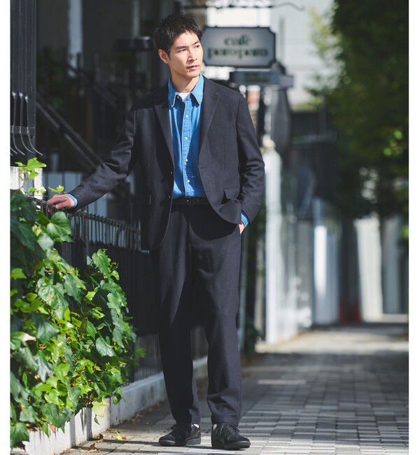 UNITED ARROWS green label relaxing「ウォッシャブル ホームスパン ナロー ユーティリティパンツ S1 -ストレッチ-」|スラックス|