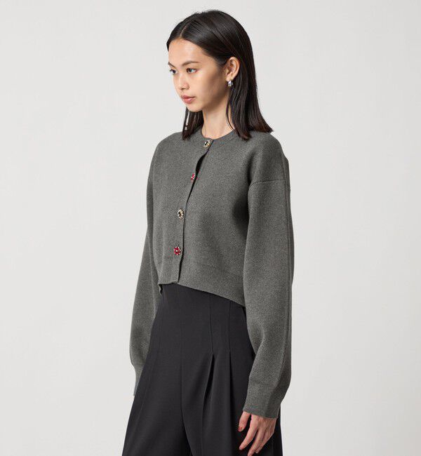 EMMEL REFINES「＜EMMEL REFINES＞EM HW ビジュー ミニ カーディガン」|カーディガン|