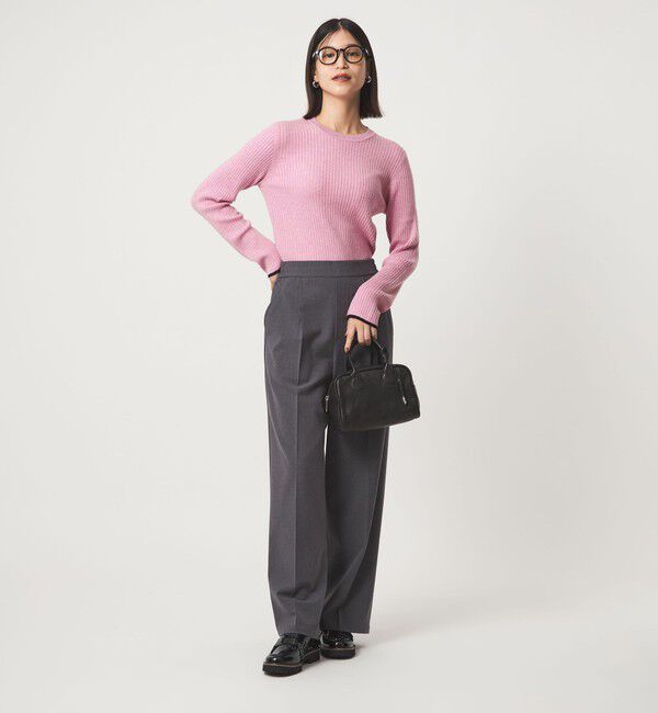 UNITED ARROWS green label relaxing「【WEB限定】＜at ease＞ソデサキ バイカラー プルオーバー ニット ウォッシャブル」|ニット・セーター|