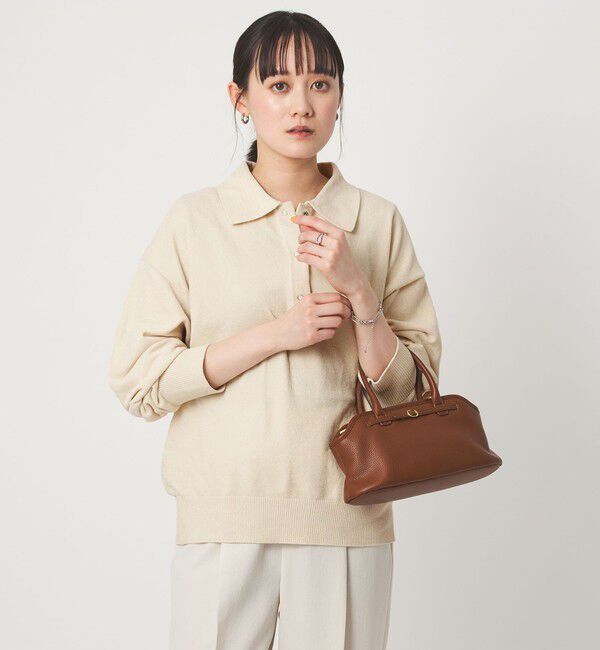 UNITED ARROWS green label relaxing「モールヤーン ポロニット プルオーバー ウォッシャブル」|ニット・セーター|OFF WHITE