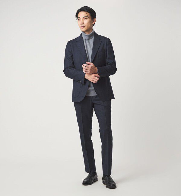 UNITED ARROWS green label relaxing「GLR CLOTH フラノ無地 アジャスター NP スラックス -ストレッチ-」|スラックス|