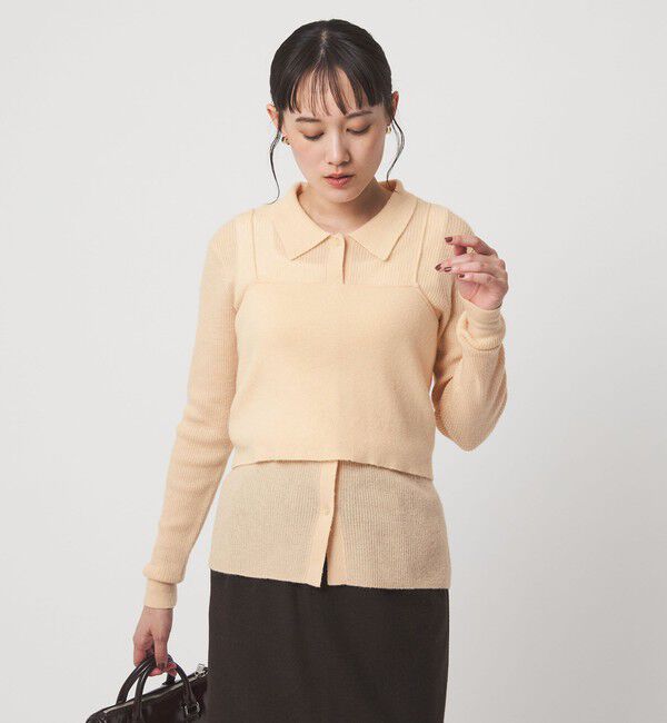 UNITED ARROWS green label relaxing「ポロニット カーディガン &times; ビスチェ ニット セット」|ニット・セーター|BEIGE