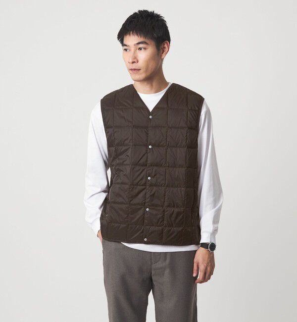 UNITED ARROWS green label relaxing「＜TAION＞Vネック ボタン ベスト」|ダウンベスト・ベスト|