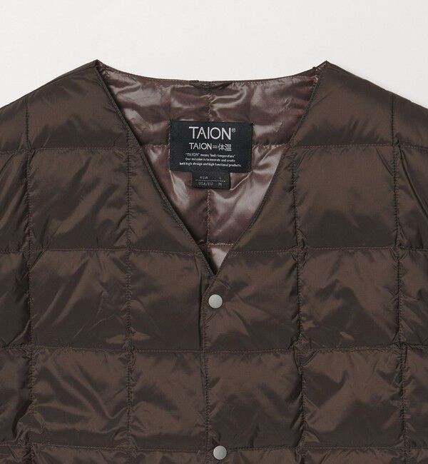 UNITED ARROWS green label relaxing「＜TAION＞Vネック ボタン ベスト」|ダウンベスト・ベスト|