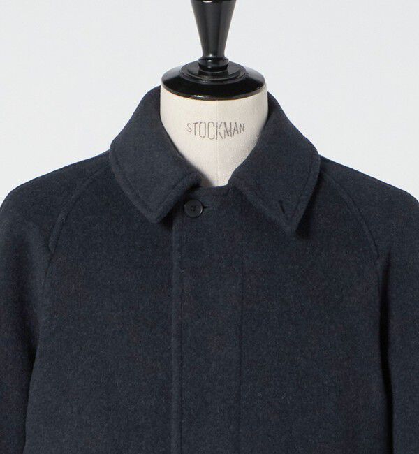 UNITED ARROWS green label relaxing「Ballis バリス モッサー バルカラー ネイビー ステンカラーコート」|ステンカラーコート|