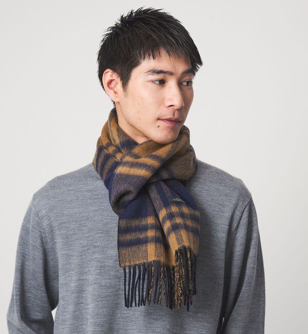 UNITED ARROWS green label relaxing「GLR リバーシブル マフラー」|マフラー|NAVY