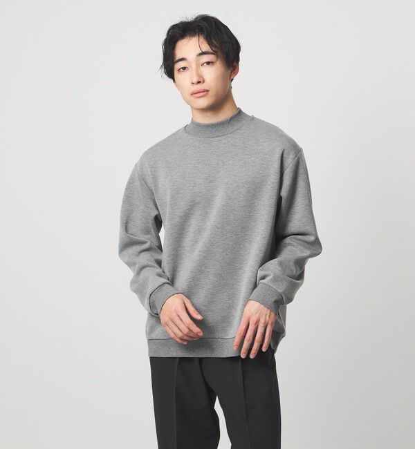 UNITED ARROWS green label relaxing「メランジ ダンボール モックネック カットソー」|Tシャツ・カットソー|LT.GRAY