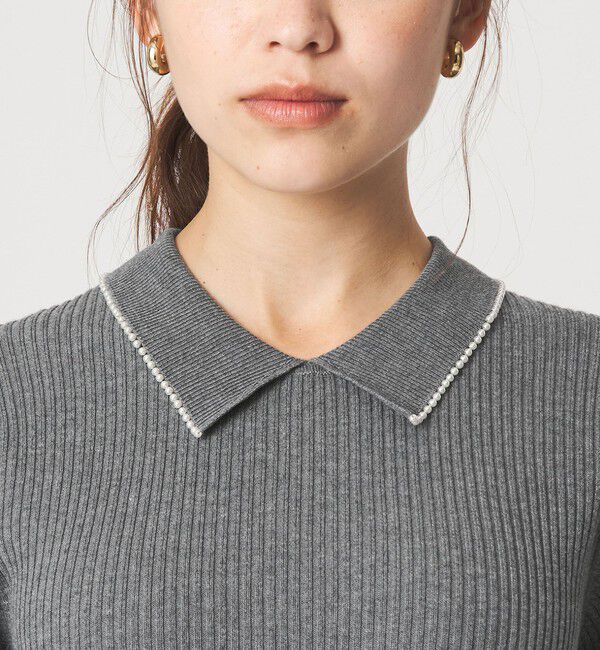 UNITED ARROWS green label relaxing「フィット＆フレア 襟付き ニット ワンピース」|ワンピース|