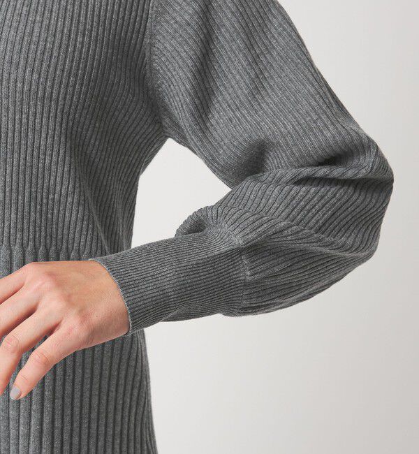 UNITED ARROWS green label relaxing「フィット＆フレア 襟付き ニット ワンピース」|ワンピース|