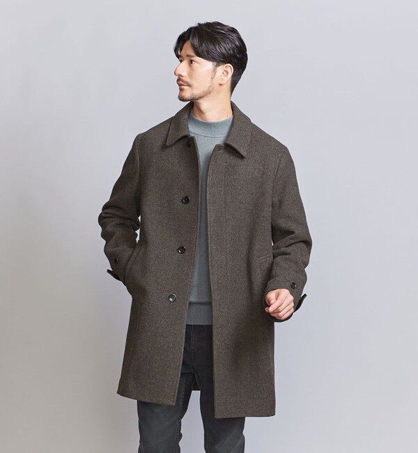 BEAUTY&YOUTH UNITED ARROWS「【WEB限定 WARDROBE SMART】PE メルトン バルカラーコート」|ステンカラーコート|