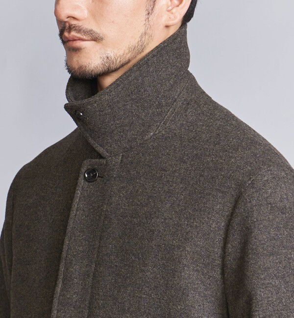 BEAUTY&YOUTH UNITED ARROWS「【WEB限定 WARDROBE SMART】PE メルトン バルカラーコート」|ステンカラーコート|