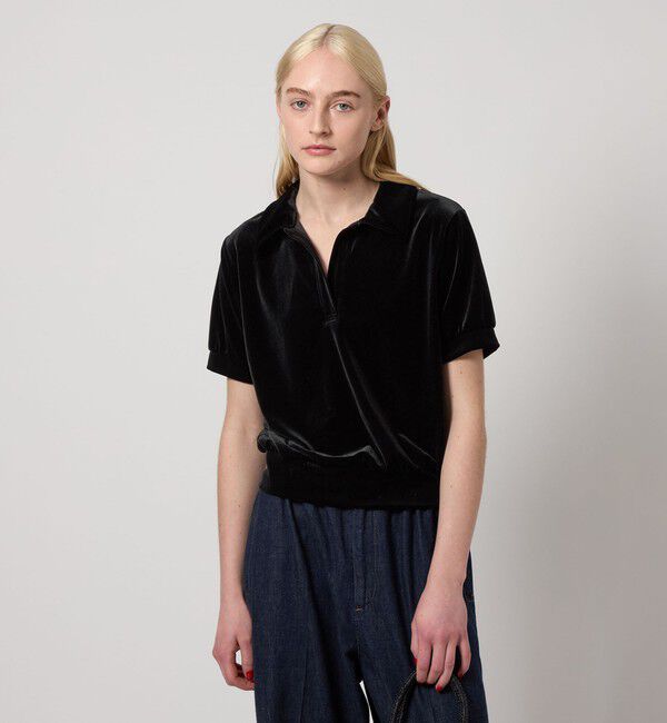 STEVEN ALAN「＜Steven Alan＞ベロア スキッパー ネック プルオーバー」|Tシャツ・カットソー|