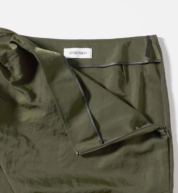 ATTISESSION「＜ATTISESSION＞ナイロン ドレープ ロング スカート」|スカート|