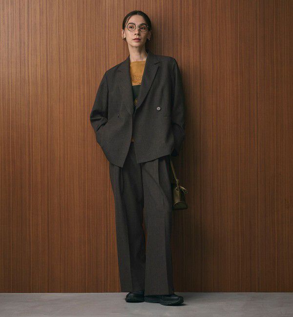 BEAUTY&YOUTH UNITED ARROWS「【WEB限定 Wardrobe DAILY MINIMAL】ウールライク メランジダブルジャケット ウォッシャブル」|テーラードジャケット|