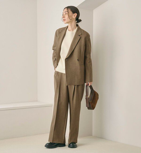 BEAUTY&YOUTH UNITED ARROWS「【WEB限定 Wardrobe DAILY MINIMAL】ウールライク メランジダブルジャケット ウォッシャブル」|テーラードジャケット|