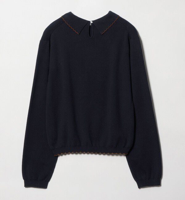 STEVEN ALAN「＜Steven Alan＞コットンカシミヤ ラッフル ポロニット」|ニット・セーター|