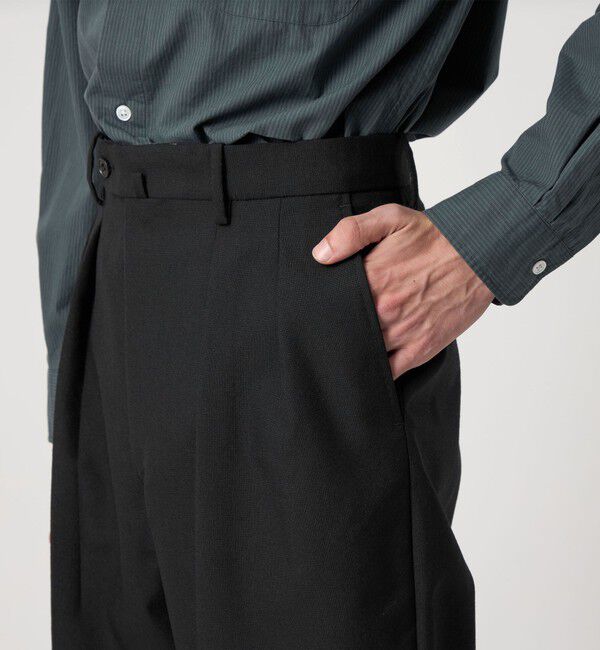 STEVEN ALAN「＜Steven Alan＞ ウール オックスフォード イン ツープリーツ ドレス トラウザーズ」|スラックス|
