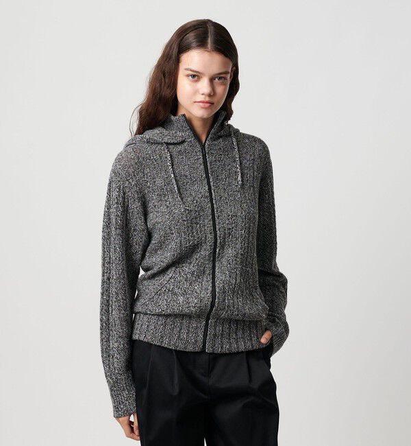 ATTISESSION「＜ATTISESSION＞ケーブル ジップ フーディー トップス」|カーディガン|