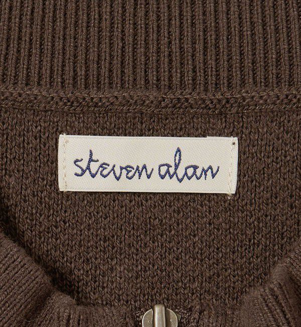 STEVEN ALAN「＜Steven Alan＞ CTN/CA ハーフ ジップ スタンドネック ニット」|ニット・セーター|