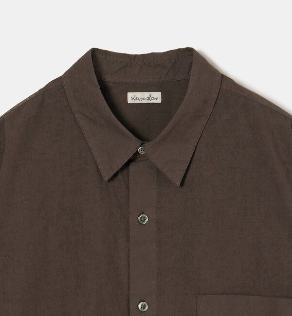 STEVEN ALAN「＜Steven Alan＞ ガーメントダイ ポプリン レギュラーカラー シャツ LOOSE」|シャツ・ブラウス|