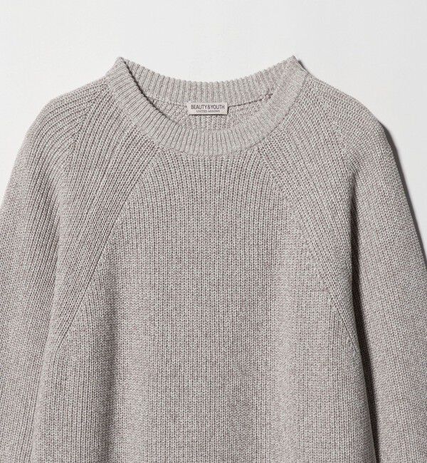 BEAUTY&YOUTH UNITED ARROWS「クリスプ アゼ スリーク クルーネック ニット」|ニット・セーター|