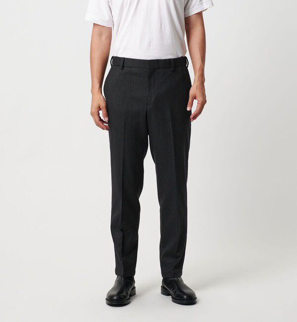 BEAUTY&YOUTH UNITED ARROWS「ストレッチ サキソニー ノープリーツ スリムパンツ セットアップ対応」|チノ|