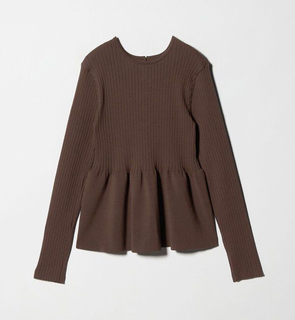 BEAUTY&YOUTH UNITED ARROWS「【WEB限定 Wardrobe DAILY MINIMAL】ペプラム2WAY リブニットプルオーバー ウォッシャブル」|ニット・セーター|