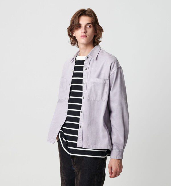 MONKEY TIME「ドビー ヘリンボーン ミリタリー シャツ」|シャツ・ブラウス|