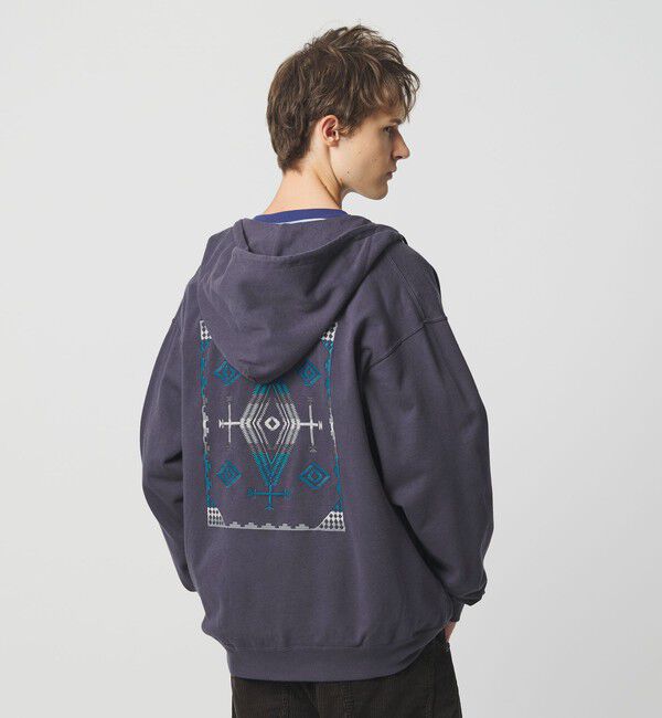 California General Store「＜PENDLETON &times; CGS.＞エンブロ ジップ パーカー」|スウェット・ジャージ|NAVY