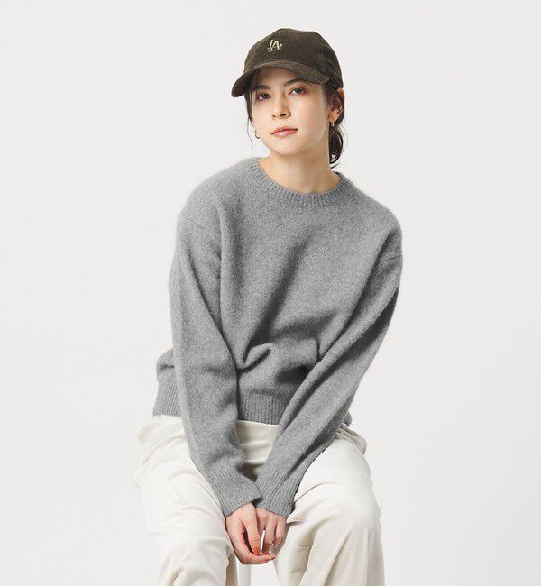 BEAUTY&YOUTH UNITED ARROWS「フォックスカシミヤブレンド クルーネックニットプルオーバー」|ニット・セーター|LT.GRAY