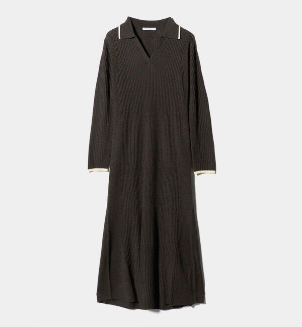 BEAUTY&YOUTH UNITED ARROWS「ウールポリエステルブレンド メランジ リブニットワンピース」|ワンピース|