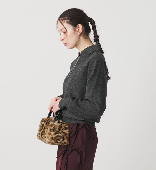 BEAUTY&YOUTH UNITED ARROWS「カノコニット ハーフジッププルオーバー ウォッシャブル」|ニット・セーター|DK.GRAY