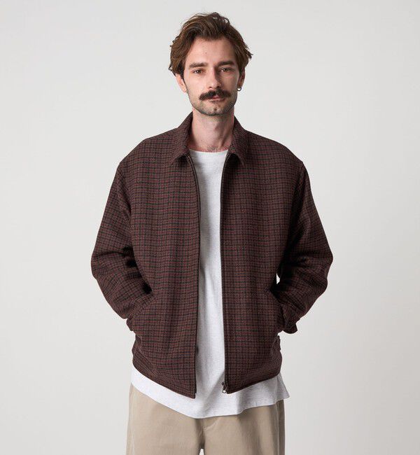 STEVEN ALAN「＜Steven Alan＞ ブリティッシュチェック ワーク ブルゾン」|ブルゾン・スタジャン|DK.BROWN
