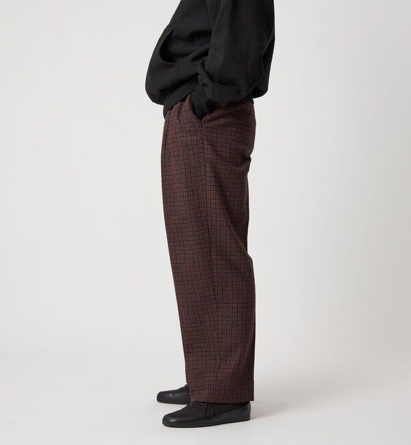 STEVEN ALAN「＜Steven Alan＞ ブリティッシュチェック インツープリーツ ドレス トラウザーズ」|スラックス|