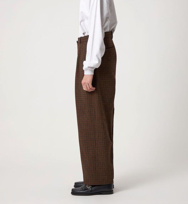 STEVEN ALAN「＜Steven Alan＞ ブリティッシュチェック インツープリーツ ドレス トラウザーズ」|スラックス|