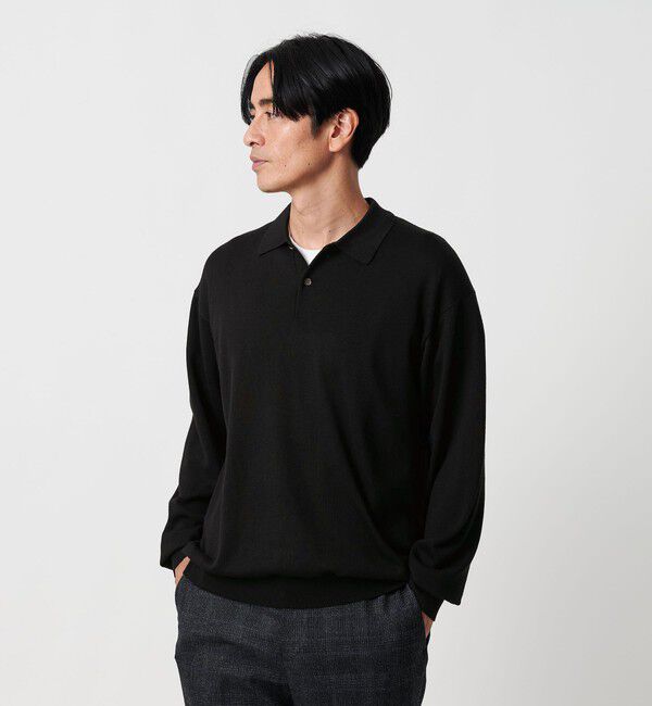 BEAUTY&YOUTH UNITED ARROWS「SUPER130 ウール ポロニット ウォッシャブル」|ニット・セーター|