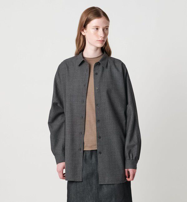 STEVEN ALAN「＜Steven Alan＞ドルマン スリーブ シャツ」|シャツ・ブラウス|DK.GRAY