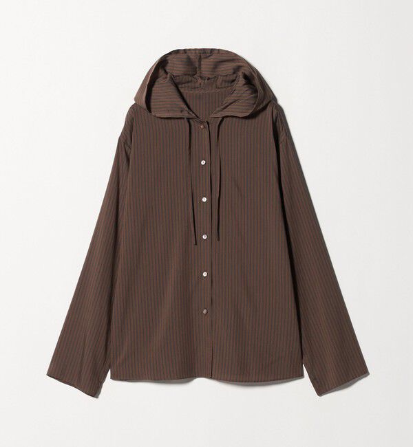 STEVEN ALAN「＜Steven Alan＞ストライプ フード シャツ」|シャツ・ブラウス|