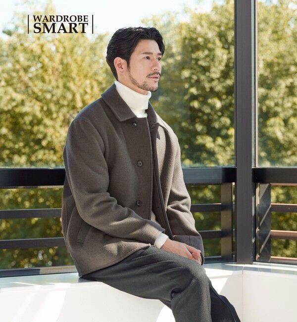 BEAUTY&YOUTH UNITED ARROWS「【WEB限定 WARDROBE SMART】PE メルトン バルカラーブルゾン」|ブルゾン・スタジャン|DK.BROWN