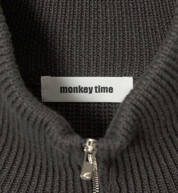 MONKEY TIME「バルキー アゼ ハーフジップ ニット」|ニット・セーター|