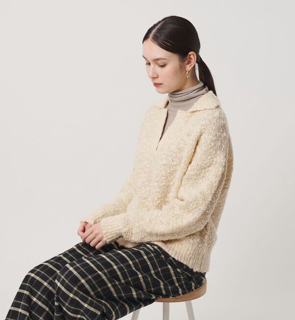 BEAUTY&YOUTH UNITED ARROWS「スラブヤーン スキッパー ニットプルオーバー」|ニット・セーター|