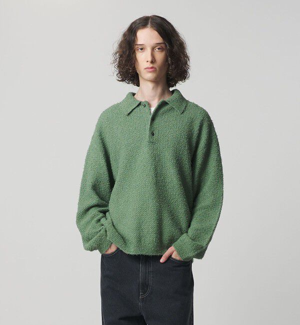 MONKEY TIME「コットン ナイロン カールヤーン ポロシャツ」|ニット・セーター|KELLY