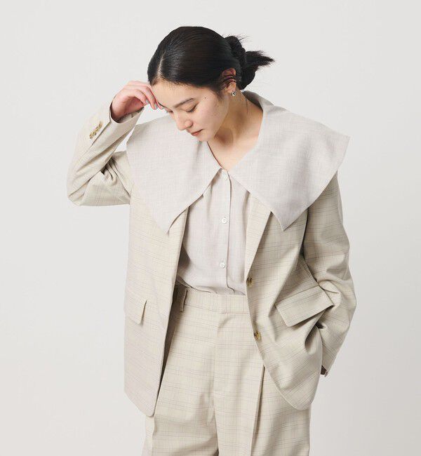 BEAUTY&YOUTH UNITED ARROWS「ポリエステルブレンド チェック テーラードジャケット」|テーラードジャケット|