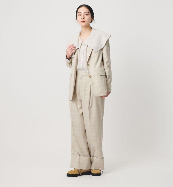 BEAUTY&YOUTH UNITED ARROWS「ポリエステルブレンド チェック テーラードジャケット」|テーラードジャケット|