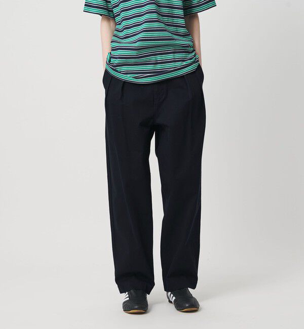 NICE WEATHER「＜NICE WEATHER＞タック テーパード チノパンツ」|チノ|