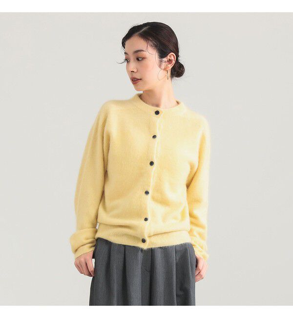 Demi-Luxe BEAMS 「ATON / カシミヤ クルーネック カーディガン」|ニット・セーター|YELLOW
